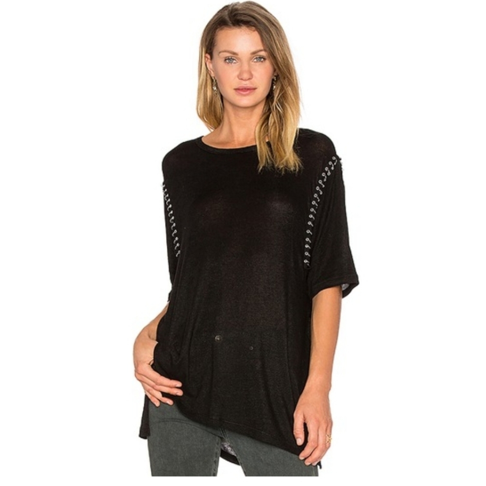 IRO Mayssa chain tee in black